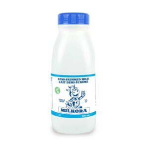 3D - bouteilles - 3D - 1L MILKORA DEMI ECREME