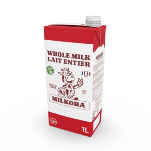 3D - bouteilles - 3D - 1L MILKORA DEMI ECREME